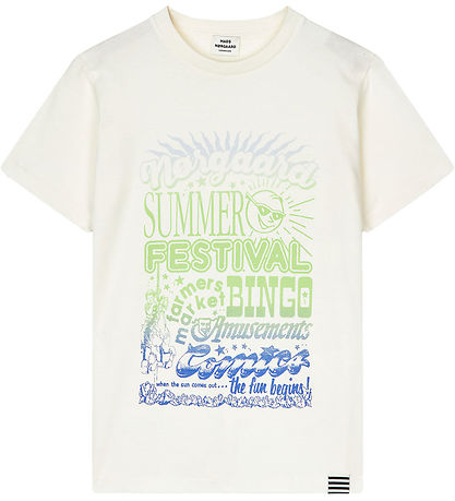 Mads Nørgaard T-Shirt - Bedruckt Thorlino - Snow White/Festival