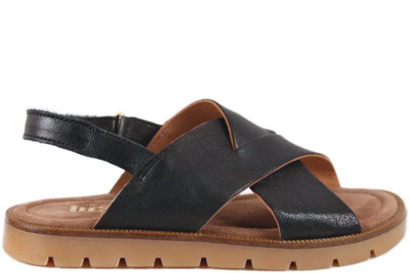 BISGAARD AIYA SORT GLAT SKIND SANDAL