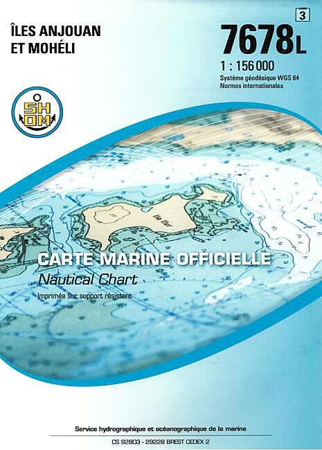 EPSHOM - 7678L ILES ANJOUAN ET MOHELI