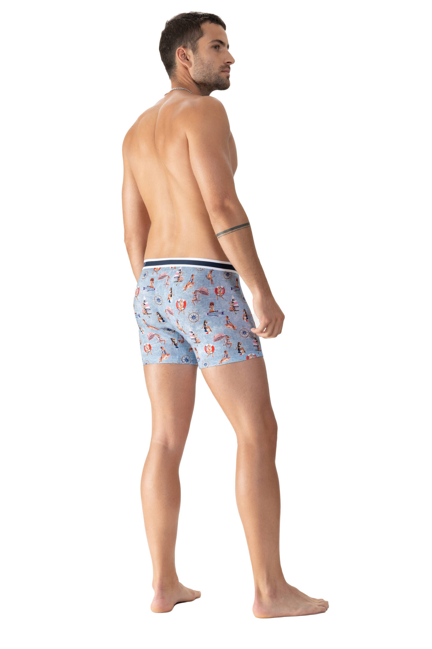 mey| Herren Long Shorty Serie Pin Up Girls
