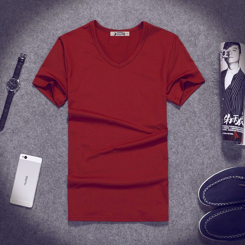 Wewewow - Effen T-shirt met korte mouwen
