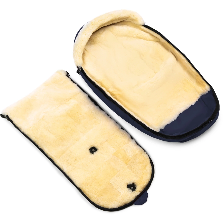 Werner Christ Baby Lammfellfußsack LADIS navy