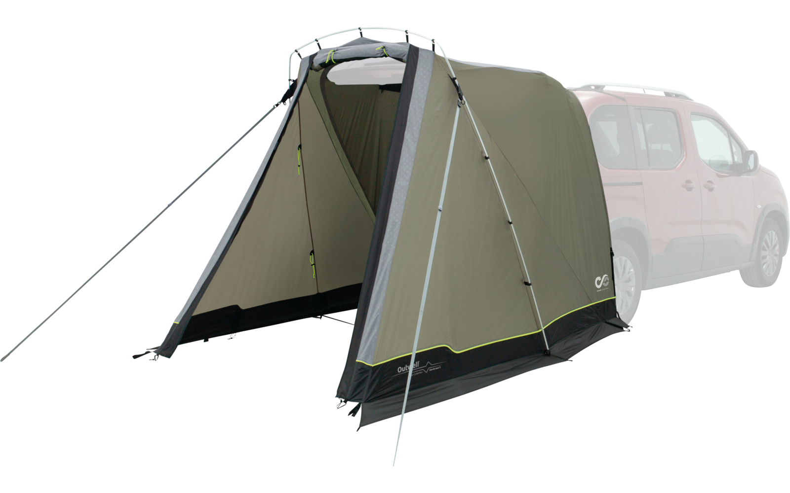 Outwell Sandcrest S Vorzelt / Heckzelt für Minivans 2 bis 3 Personen Grün