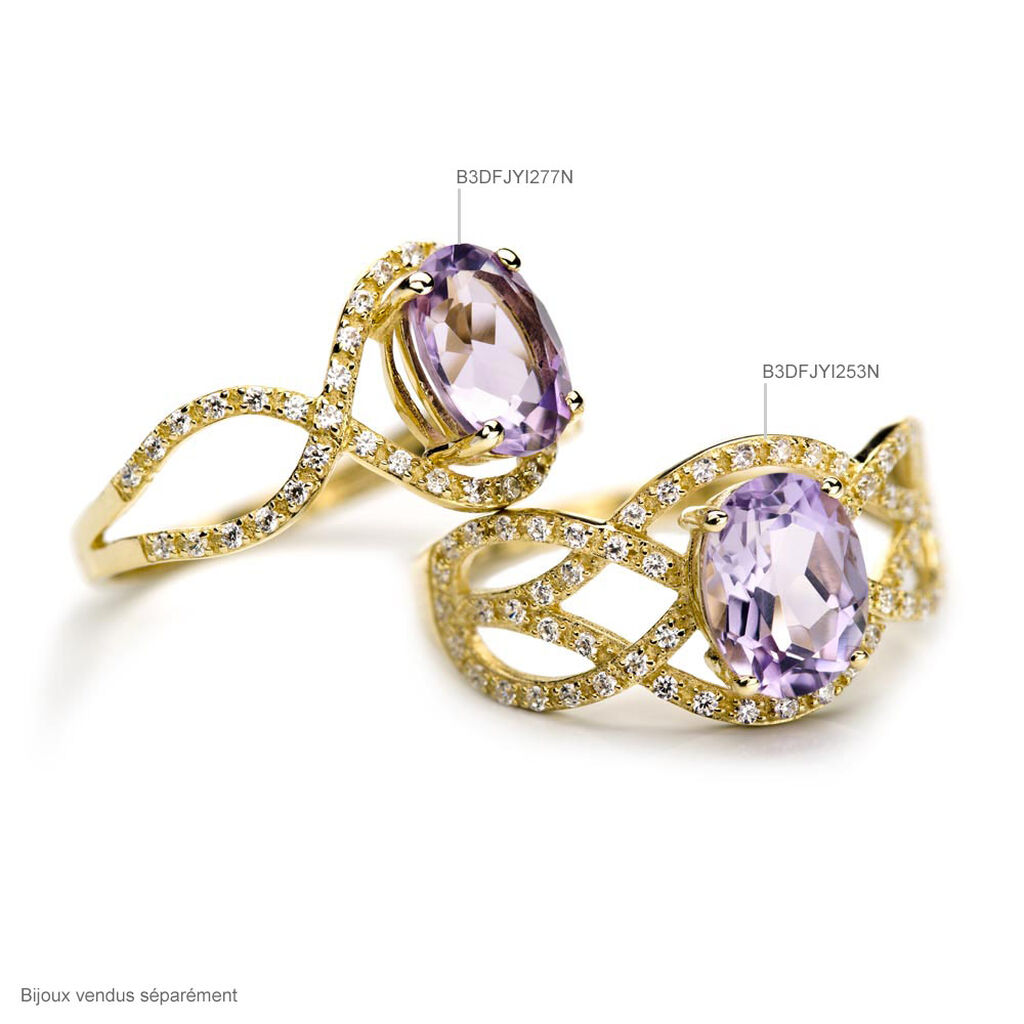 Bague Tina Or Blanc Topaze Et Diamant