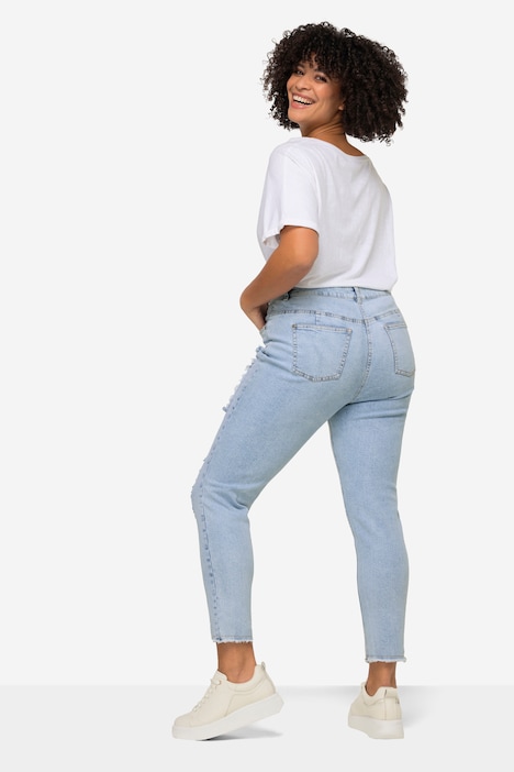 Jeans, modische Patches, 5-Pocket