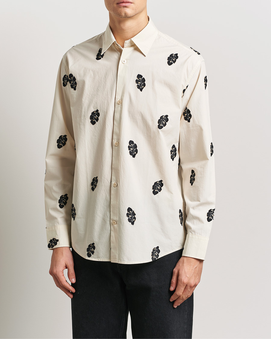 NN07 Freddy Printed Cotton Shirt Ivory