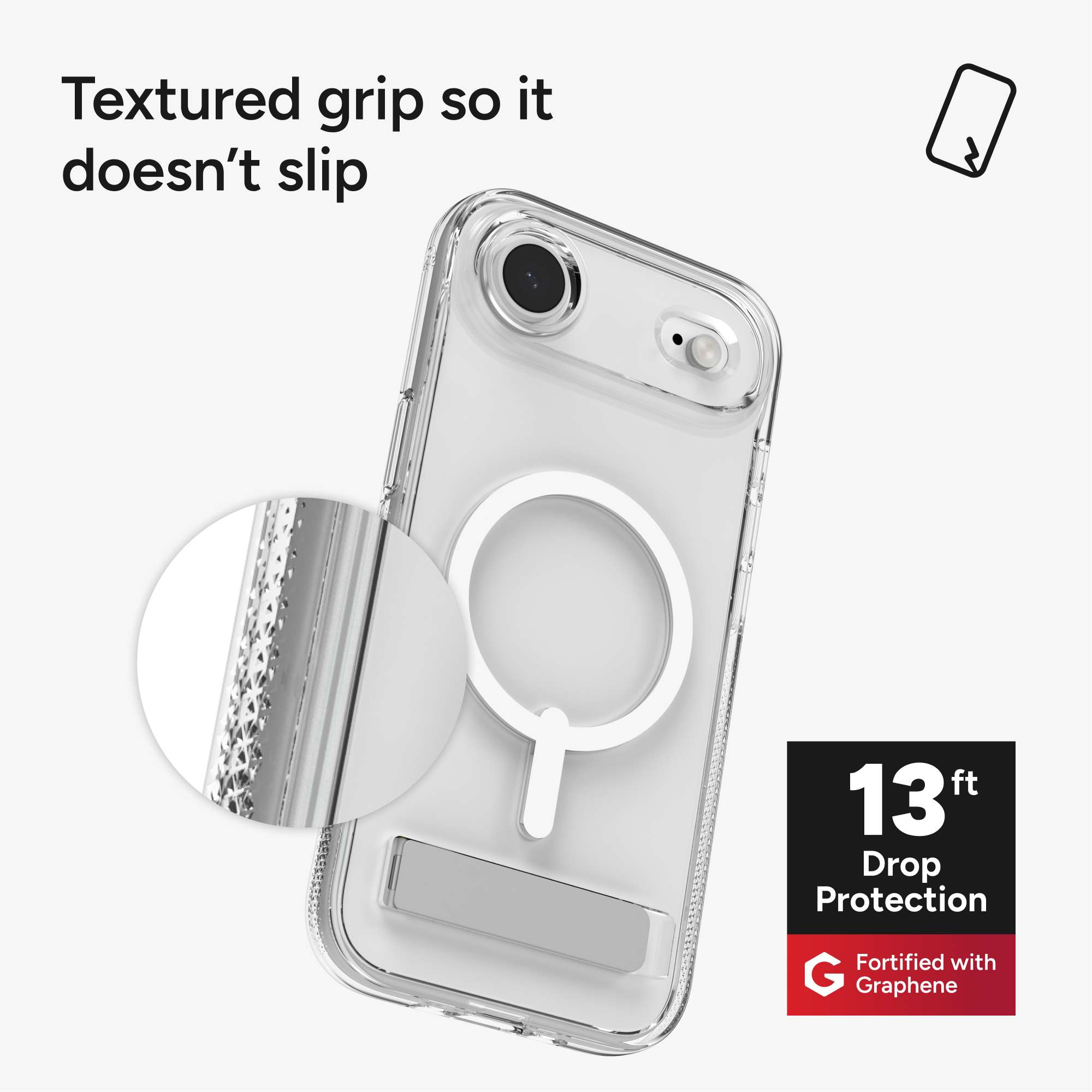 iPhone Air MagSafe Schutzhülle Crystal Palace Snap mit Aufstellfunktion aus Recycelten Materialien (702318861) - Transparent