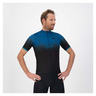 Maillot Manches Courtes Velo Rogelli Sphere - Homme - Noir/Bleu