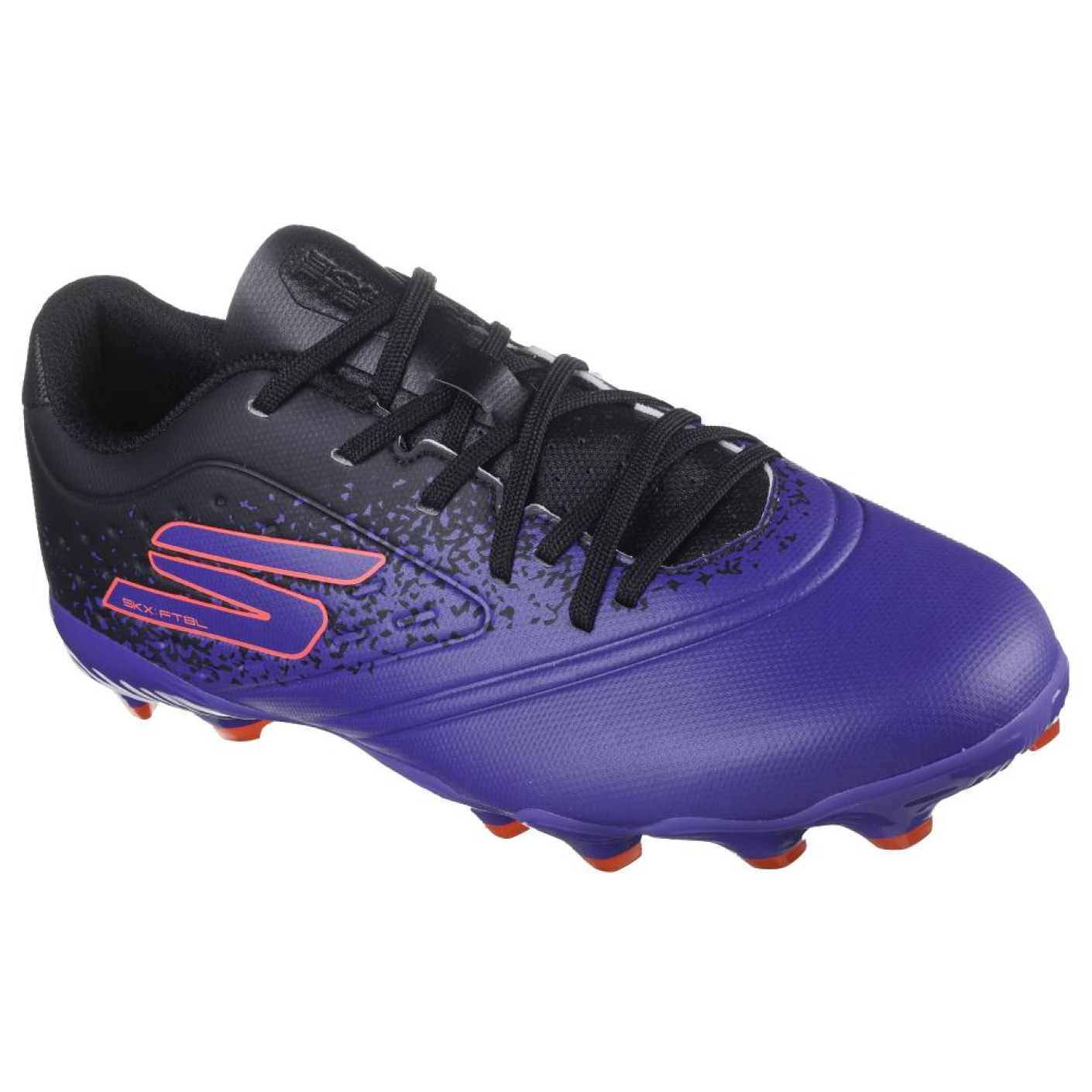 Skechers Razor 1.5 Gras Voetbalschoenen (FG) Kids Paars Zwart Oranje