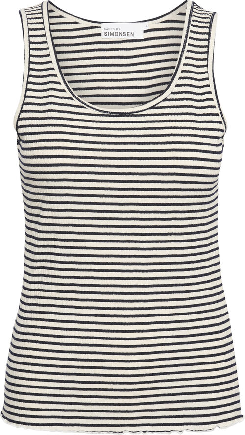 Karen by Simonsen CandaceKB Striped Tank Top Egret/night sky stripe