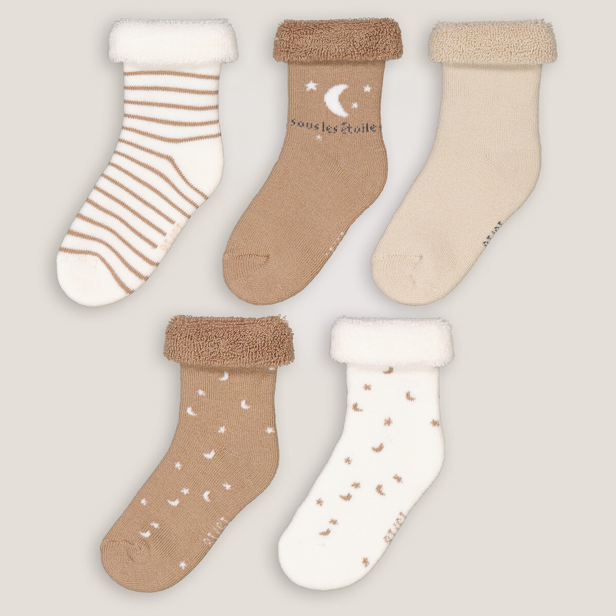 COLEÇÃO LA REDOUTE<br>Conjunto de 5 pares de meias