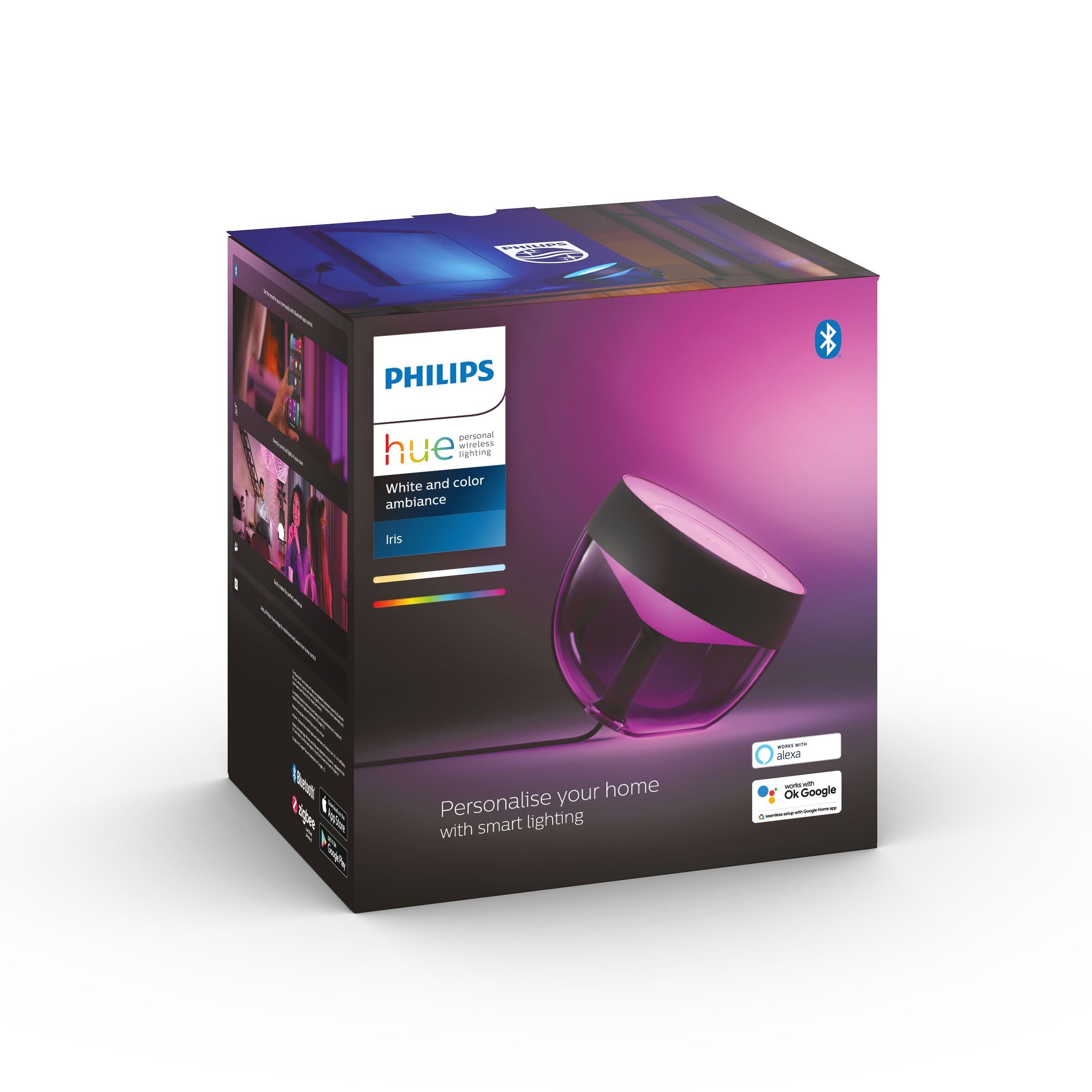 Philips hue IRIS Tischleuchte - Schwarz / B: 21.9 cm x T: 17.4 cm x H: 22.8 cm