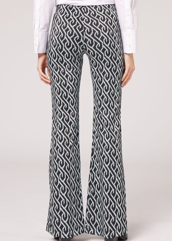 Leggings geométricas flare