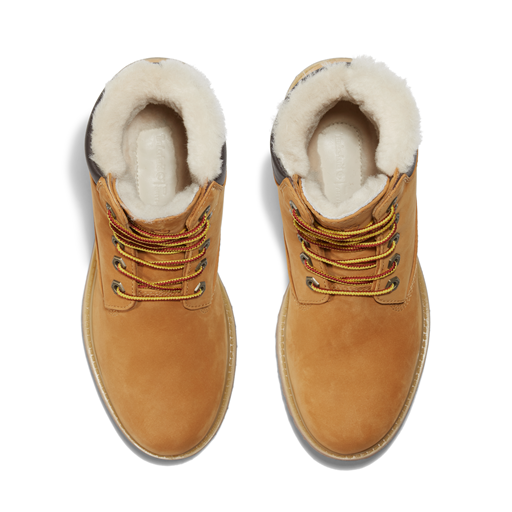 Timberland 6 Inch Warm Lined Waterproof Støvler,  Wheat Nubuck, 41