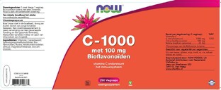 NOW C-1000 met 100mg Bioflavonoïden Capsules 250ST