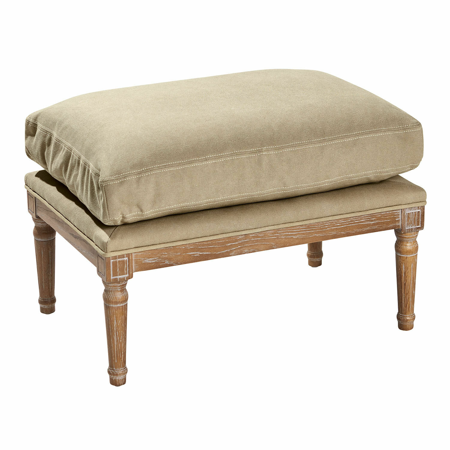 Hocker Greenbrier antikbraun/beige