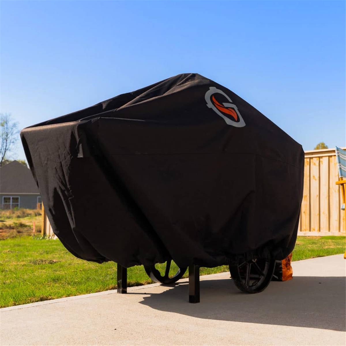 Housse pour kamado en fonte goldens avec chariot & étagères