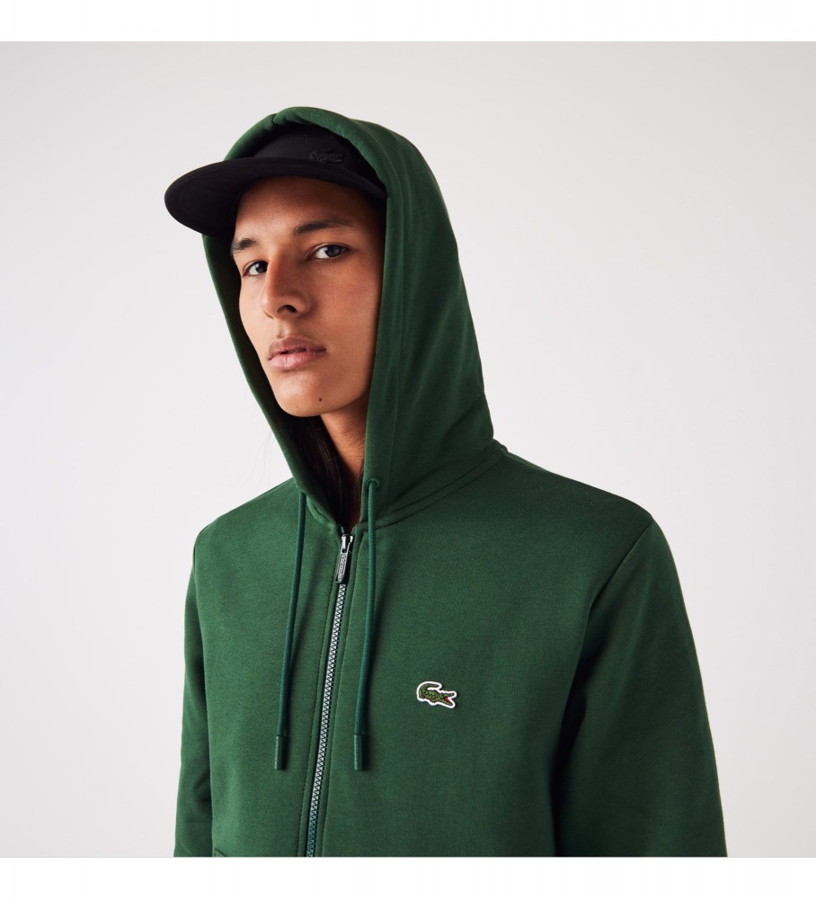 Moletom Lacoste com bolso canguru, verde