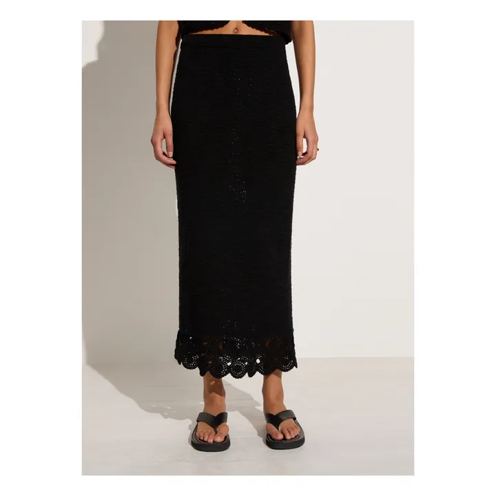 Faithfull the Brand Jupe Lula Crochet | Noir