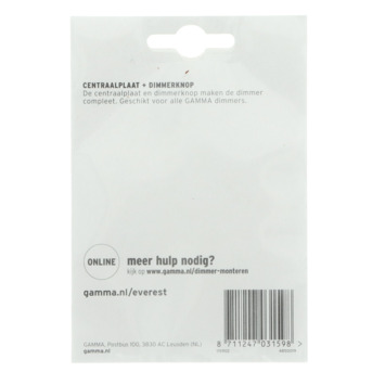GAMMA Everest Centraalplaat Dimmer Aluminium