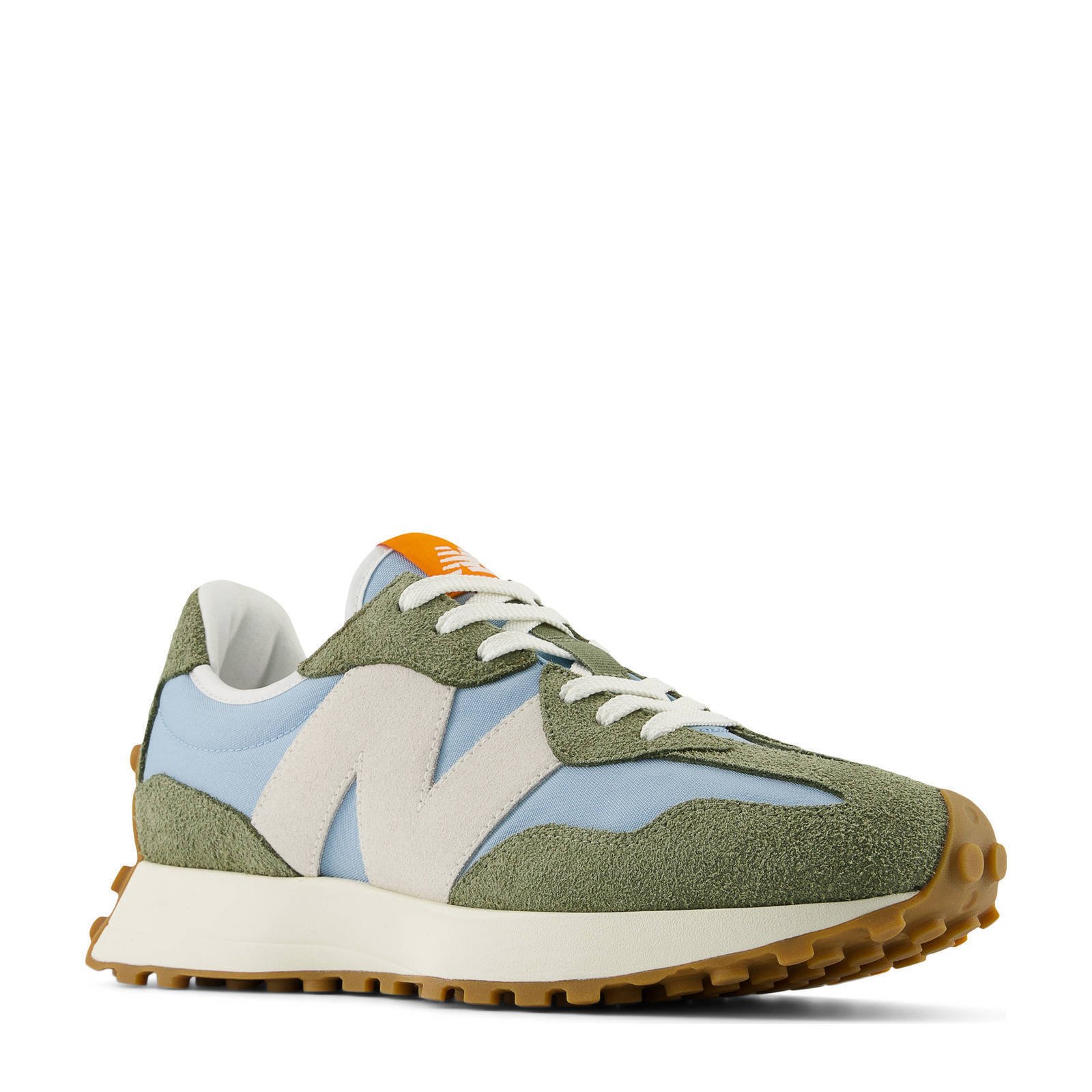 New Balance 327  sneakers olijfgroen/lichtblauw/ecru