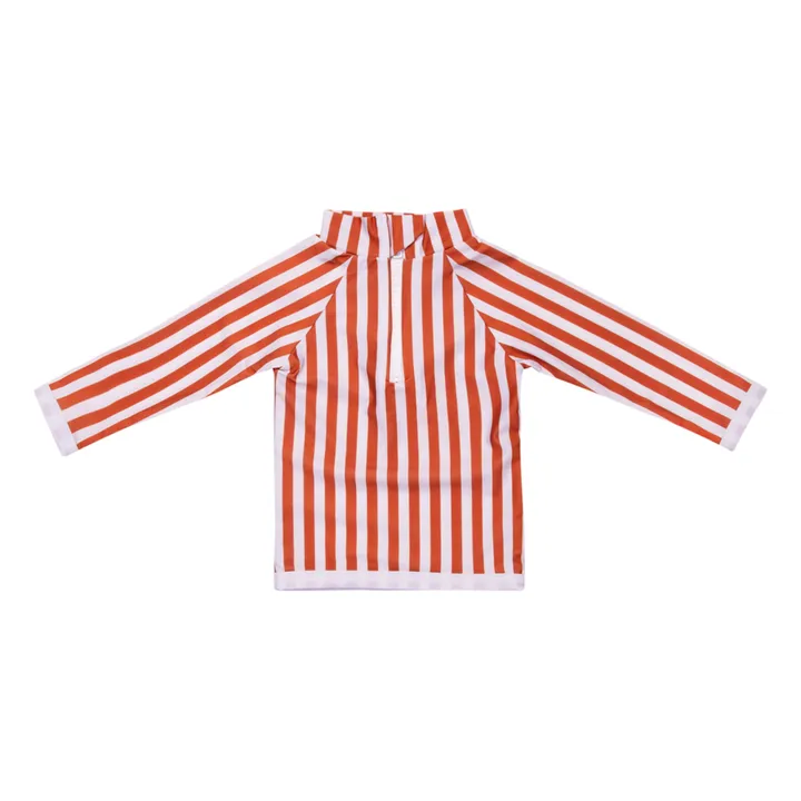 Juillet Juillet T-Shirt Anti-UV Matière Recyclée Rayé | Terracotta