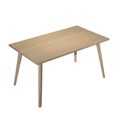 Bureau LEONARDO - 140 cm - Pieds bois - Chêne