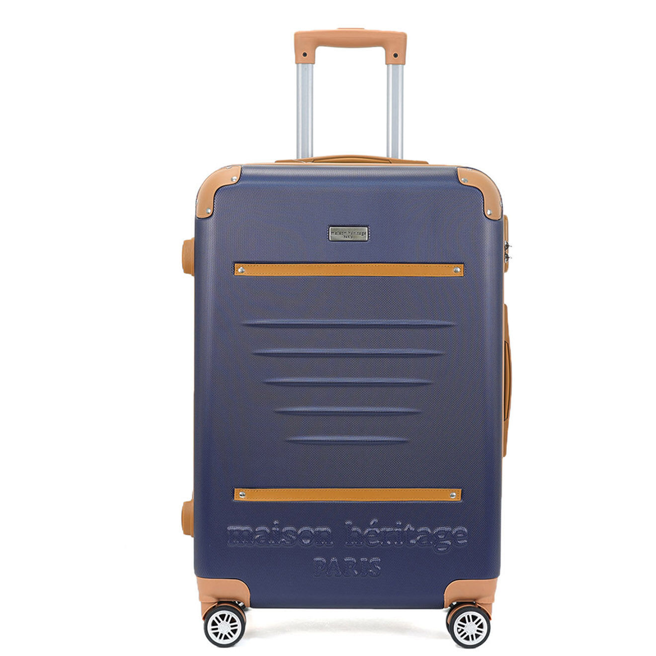 Maison Héritage Valise Cabine 4 roues doubles Trocadéro 55 cm bleu marine