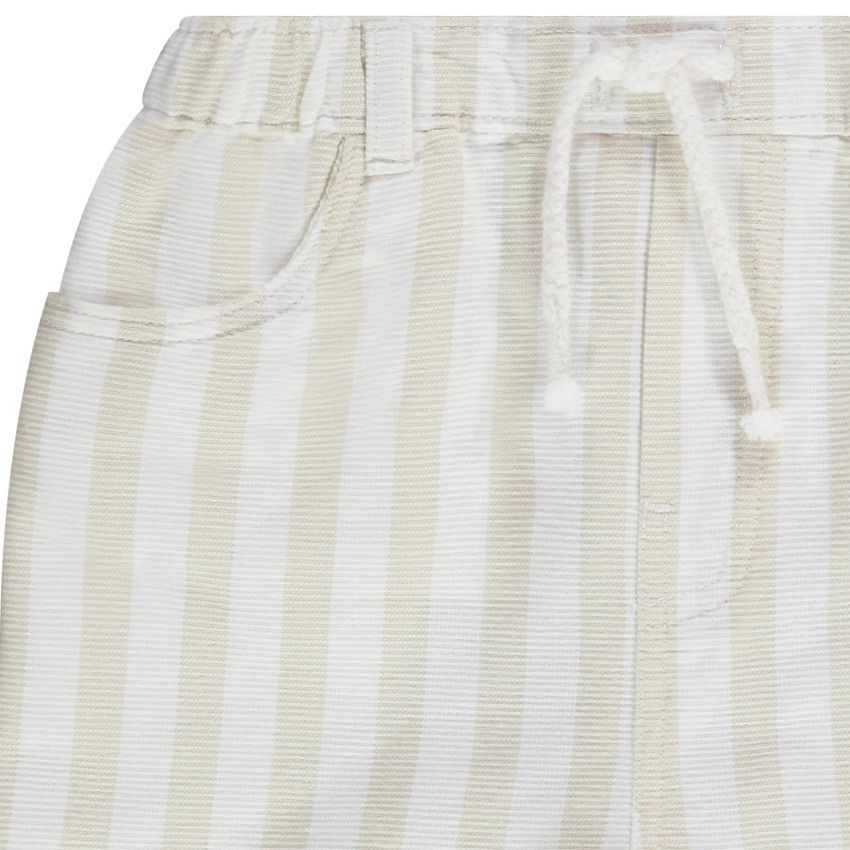 Bermuda rayé pour bébé garçon - Ecru