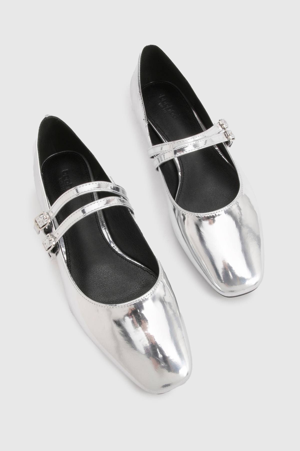 boohoo Ballerines Mary Jane à double bride pour pieds larges