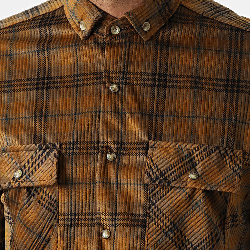 Chemise Manches Longues A Carreaux Y-3560-01 Marron Kaki