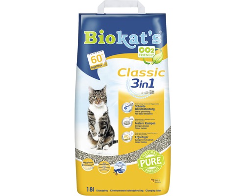 Biokats Classic 3in1 kattenbakvulling 18 l