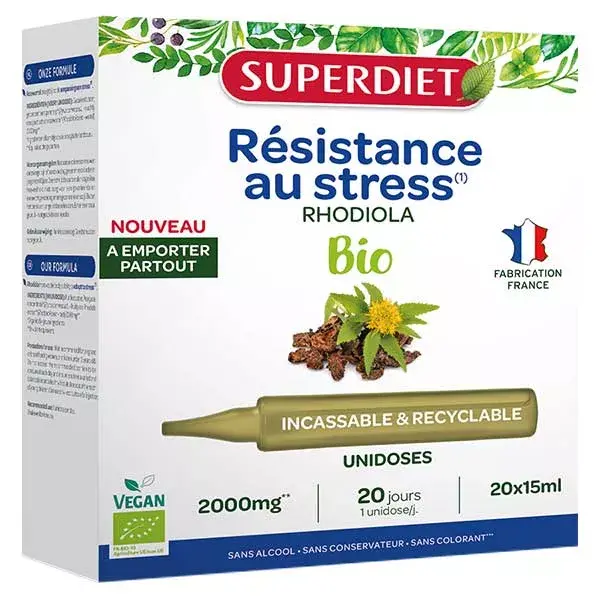 Superdiet Rhodiola Orgânica 20 doses individuais