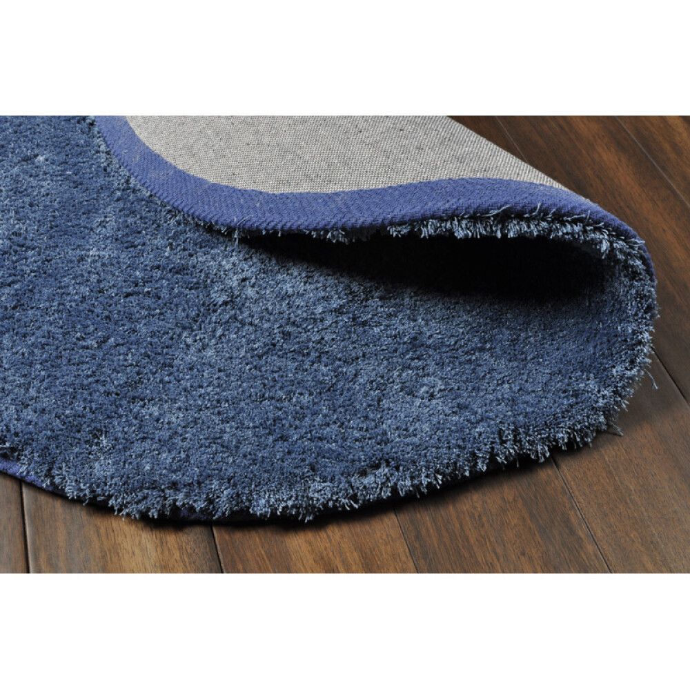 TEPPE MIKROFIBER RUND Ø80CM BLÅ