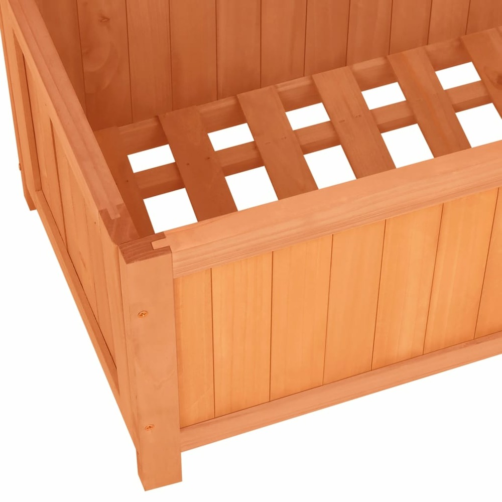 Jardinière à treillis jardin marron 70x30x135 cm bois de sapin