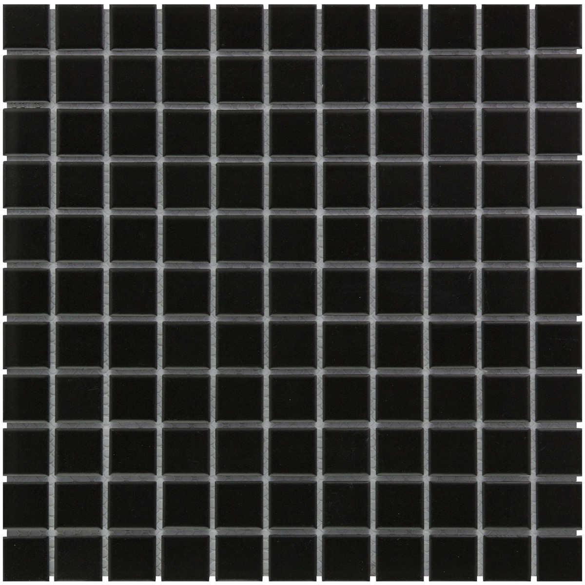 Tegelsample: The Mosaic Factory Barcelona vierkante mozaïek tegels 30x30 zwart mat
