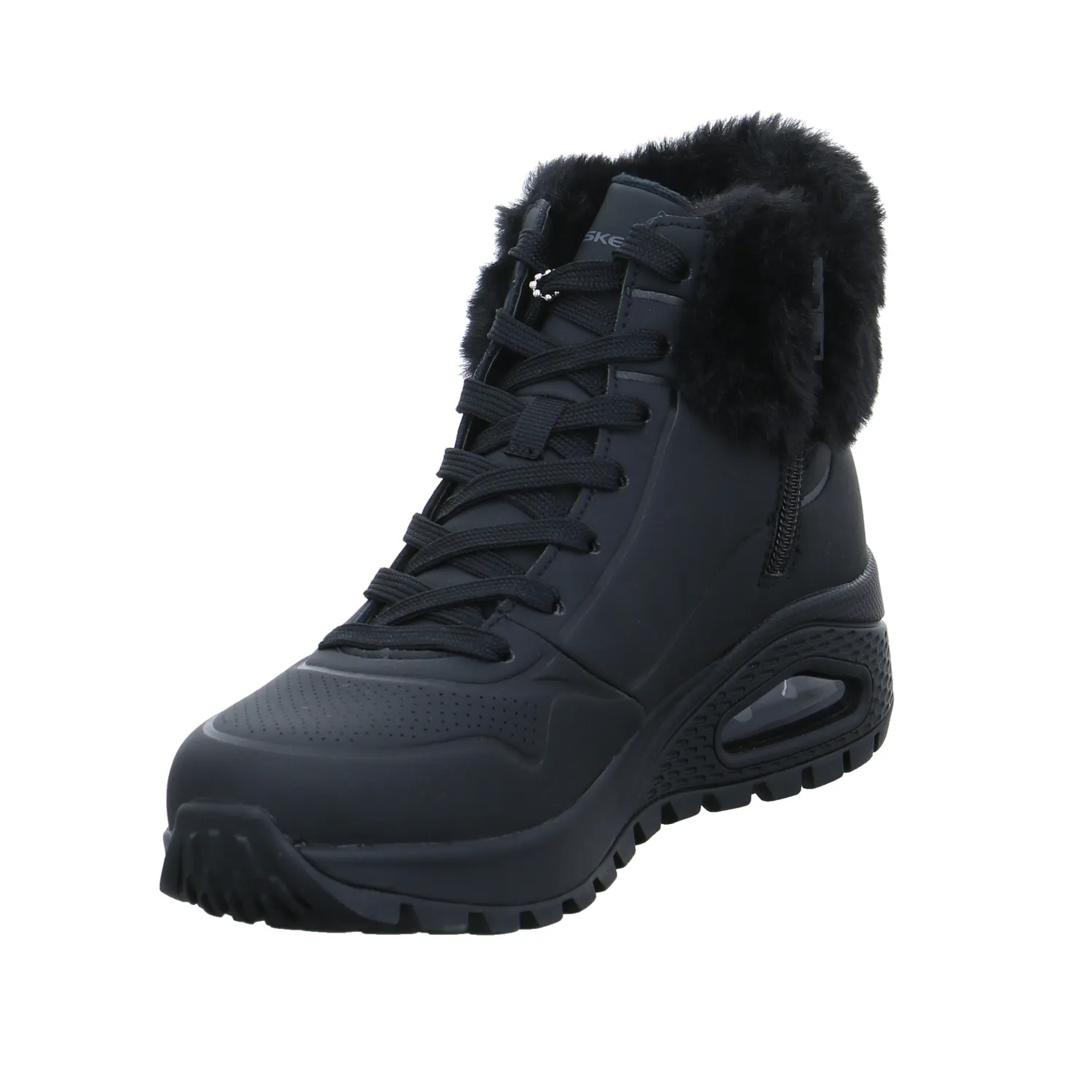 SKECHERS Boot Schwarz Lederimitat  mit Wechselfussbett