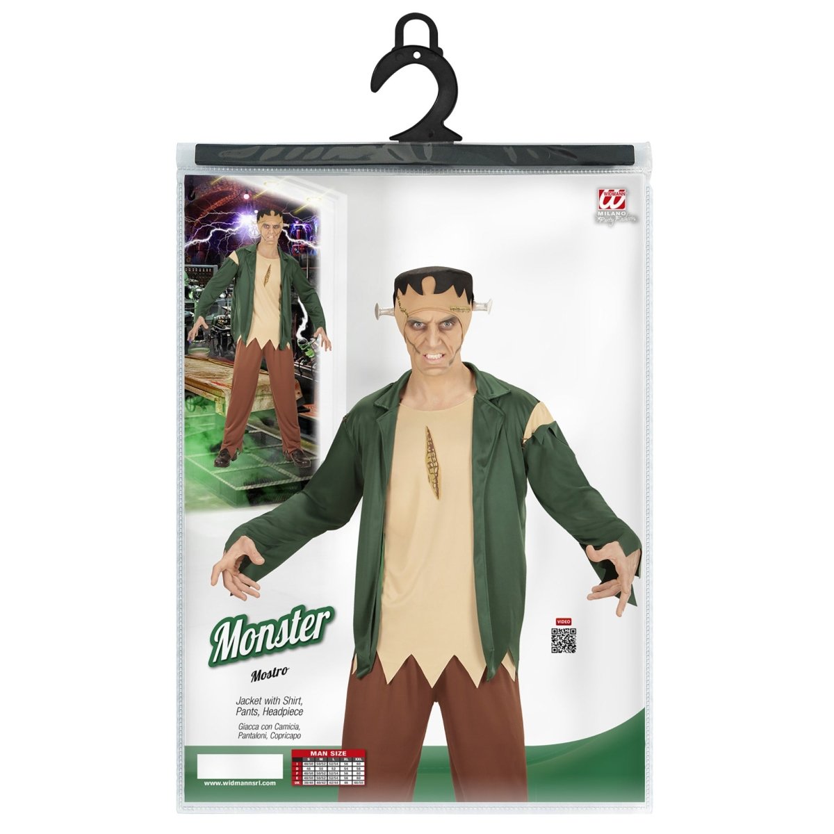 Halloween Kostuum Groen Heren Zombie