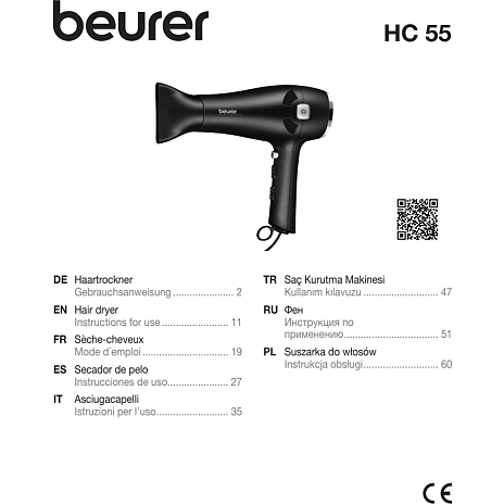 Beurer HC55 hårtørrer