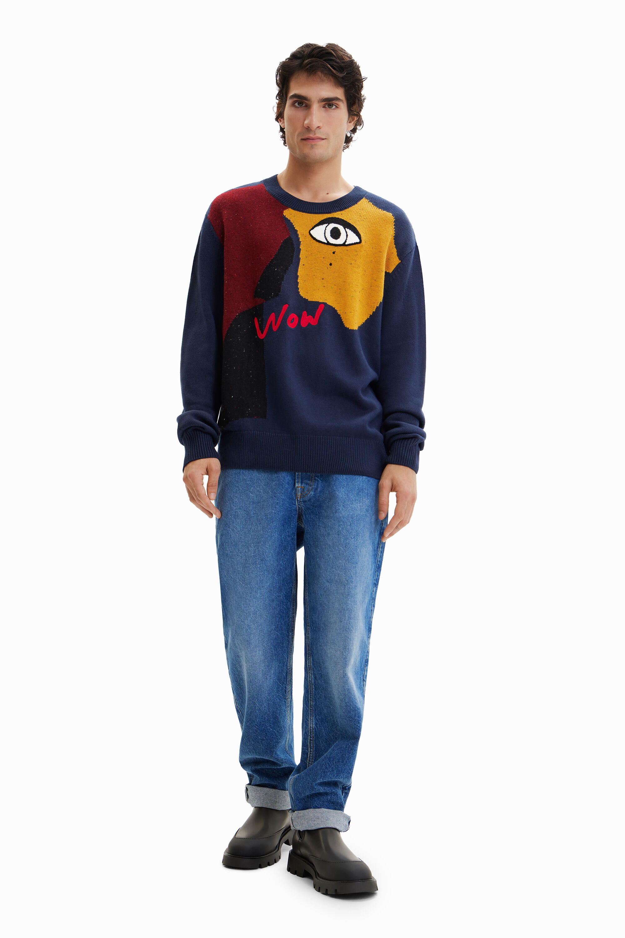 Pull maille fine œil