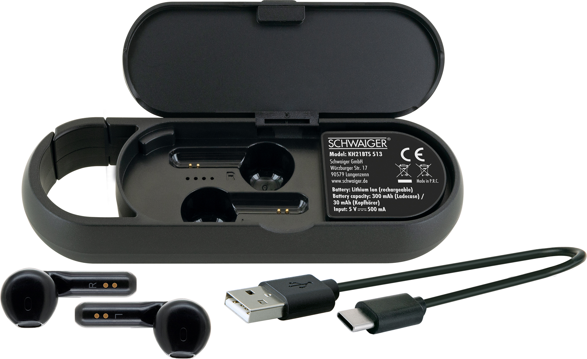 Schwaiger TWS Hoofdtelefoon met Bluetooth Luidspreker