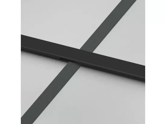 Porte coulissante noir 102,5x205 cm verre trempé aluminium