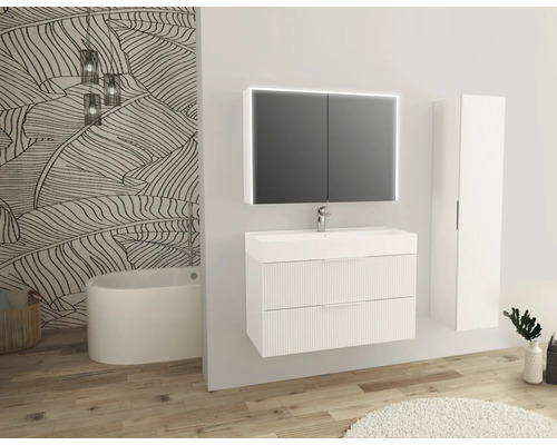 Jungborn QUATTRO/SEDICI hoge kast, BxHxD 35 x 160 x 35 cm, frontkleur wit mat, 55707
