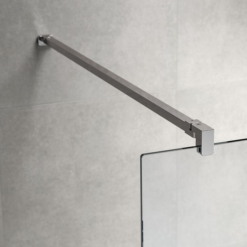 Sealskin Pure zijwand voor combinatie met draaideur 100x200 cm, 8 mm helder veiligheidsglas met antikalklaag zilver hoogglans
