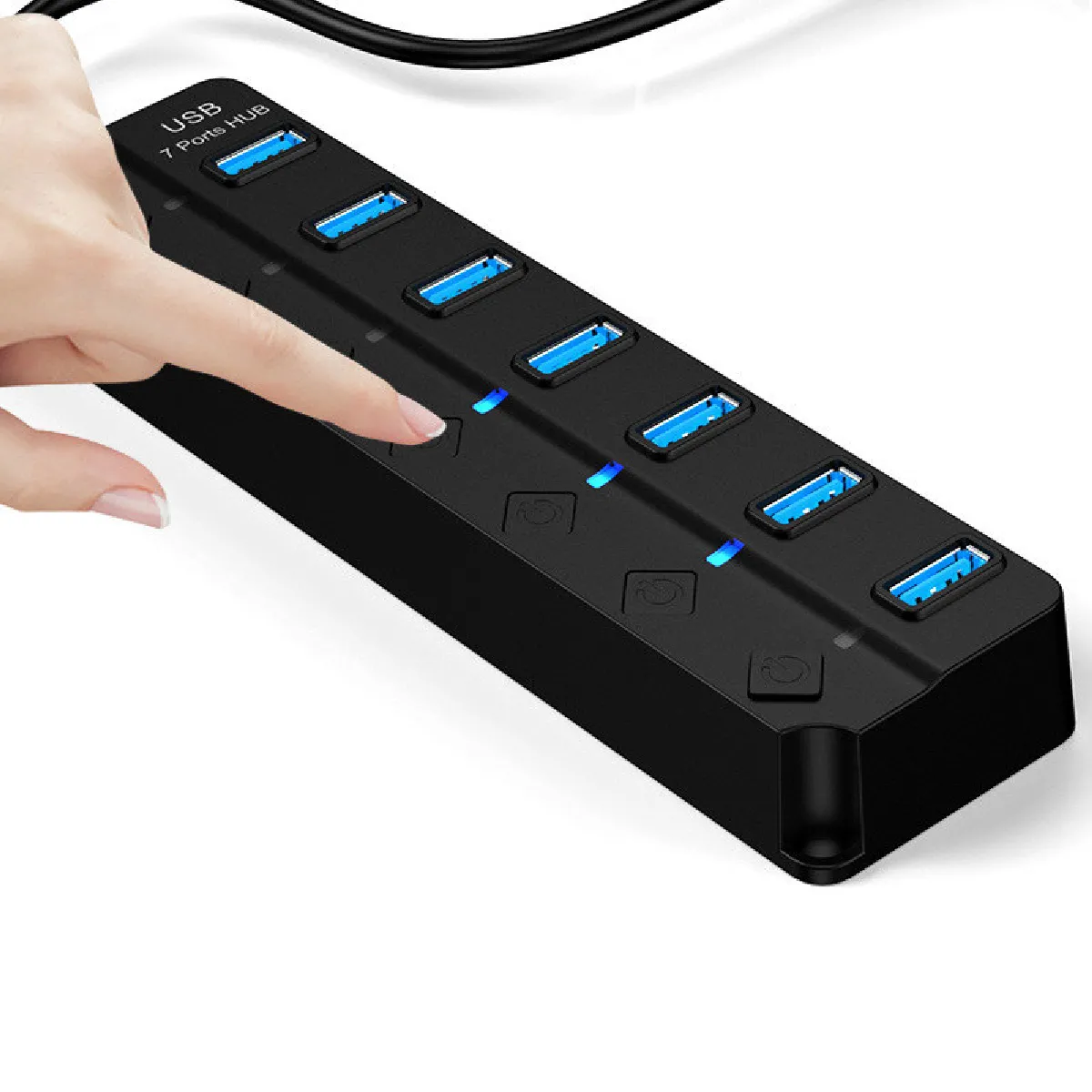 INF HUB USB 3.0 - 7 ports - Noir
