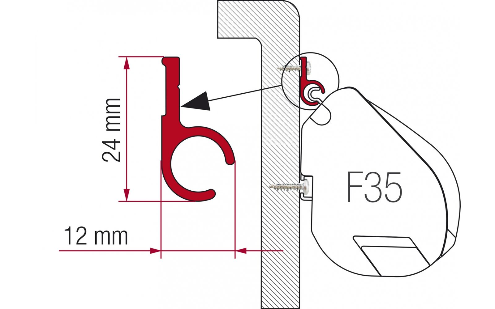 F45 Kit High Roof Adapter Westfalia