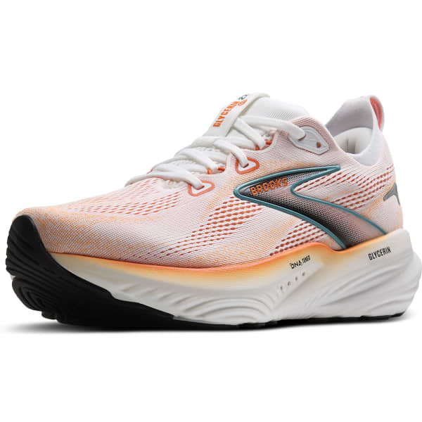 Chaussure running BROOKS GLYCERIN 22 WHITE/ORANGE/GREEN BLUE SLATE