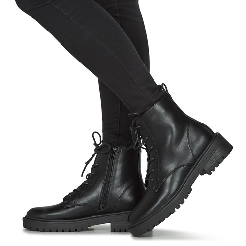 Only - ONLBOLD-17 PU LACE UP BOOT - Noir