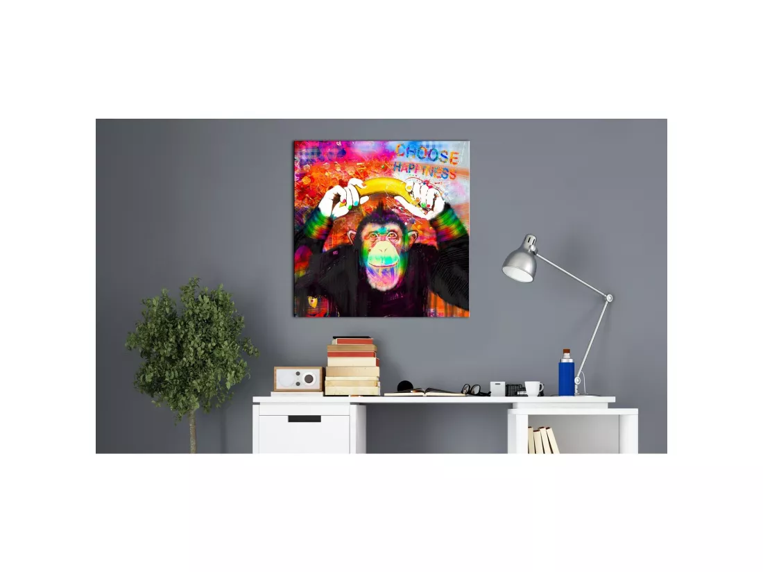 Tableau choisir le bonheur - 70 x 70 cm