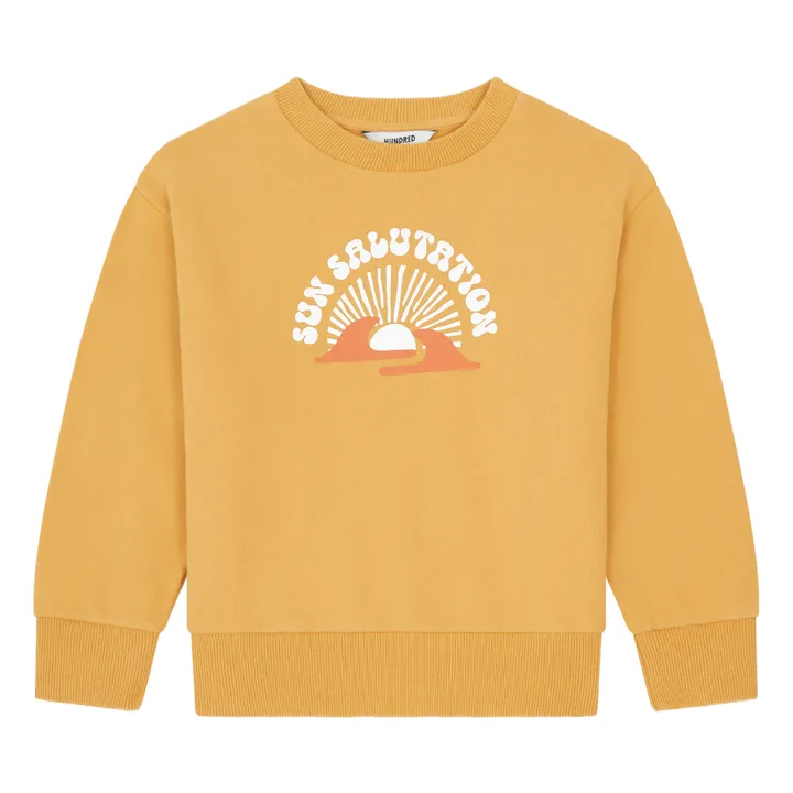 Hundred Pieces Sweat  Coton Bio  | Jaune tournesol